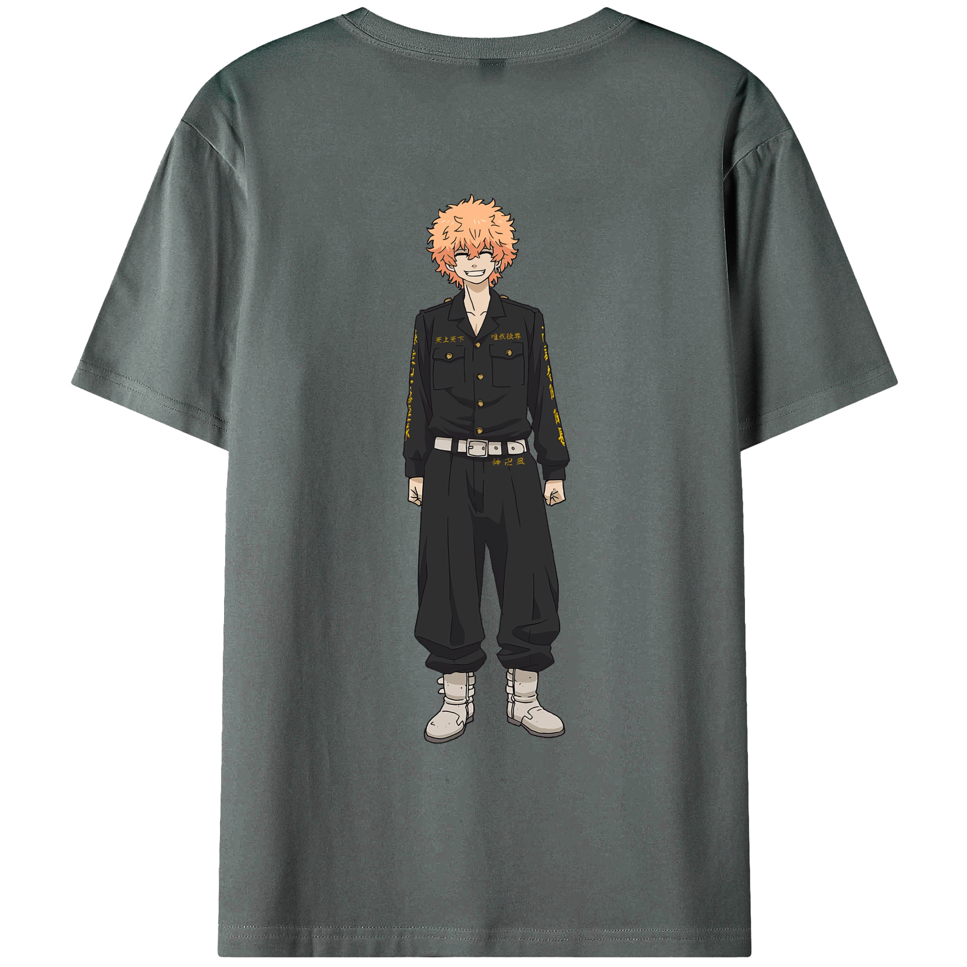（画像用） 東京リベンジャーズ Tokyo Revengers 綿100％ メンズ半袖Tシャツ（バックプリント） 通気性